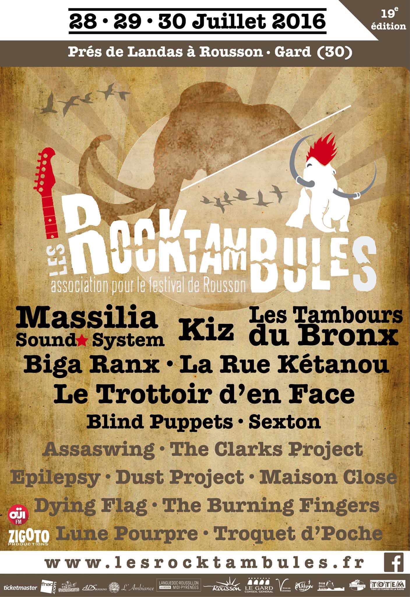 Affiche du festival Les Rocktambules 19